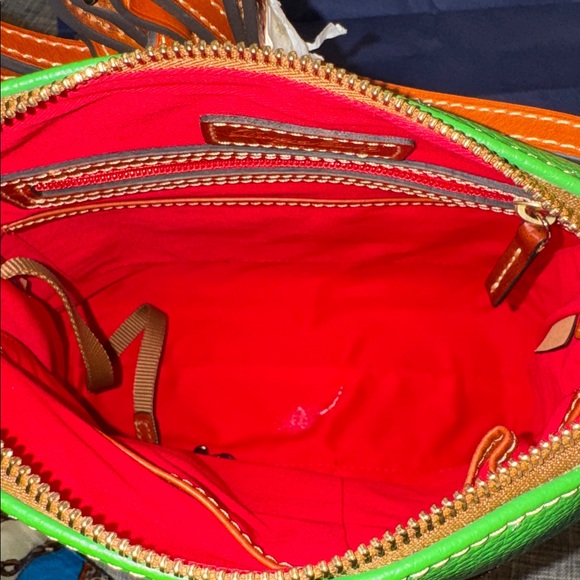 Dooney & Bourke Pebble Grain Green Leather Crossbody NWT - Picture 9 of 17